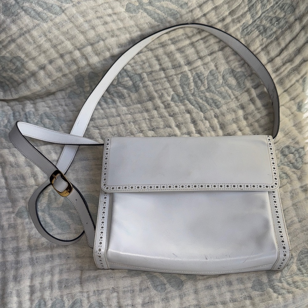 Salvatore Ferragamo White Shoulder Bag